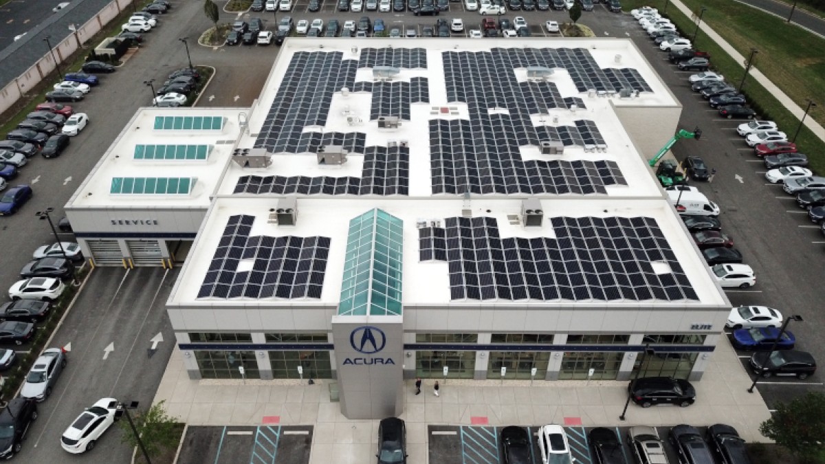 US car dealership solar