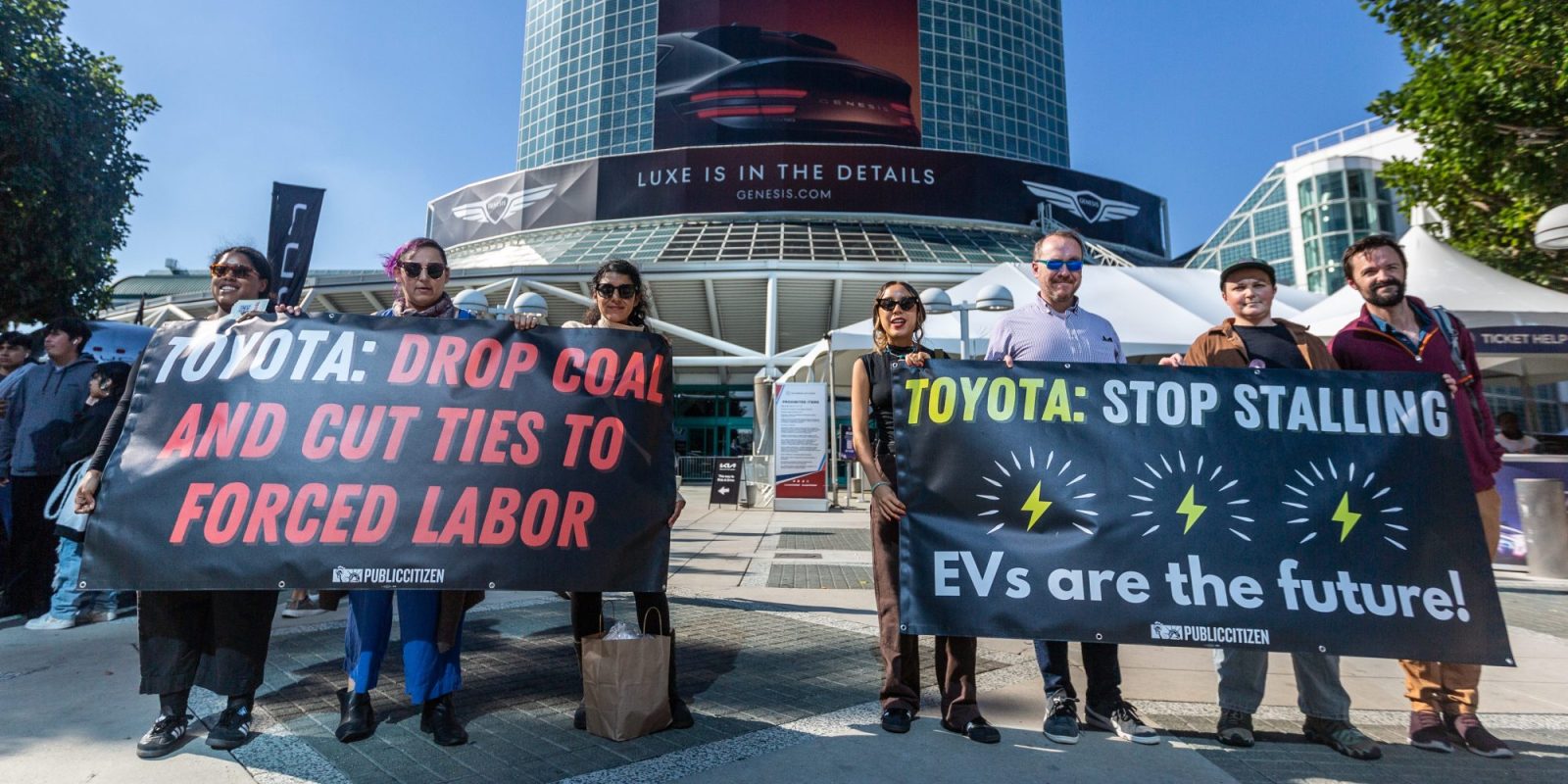 Public Citizen calling for Toyota to improve its EV strategy outside the LA Auto Show