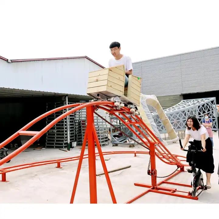 Check out this bicycle powered backyard rollercoaster you can buy