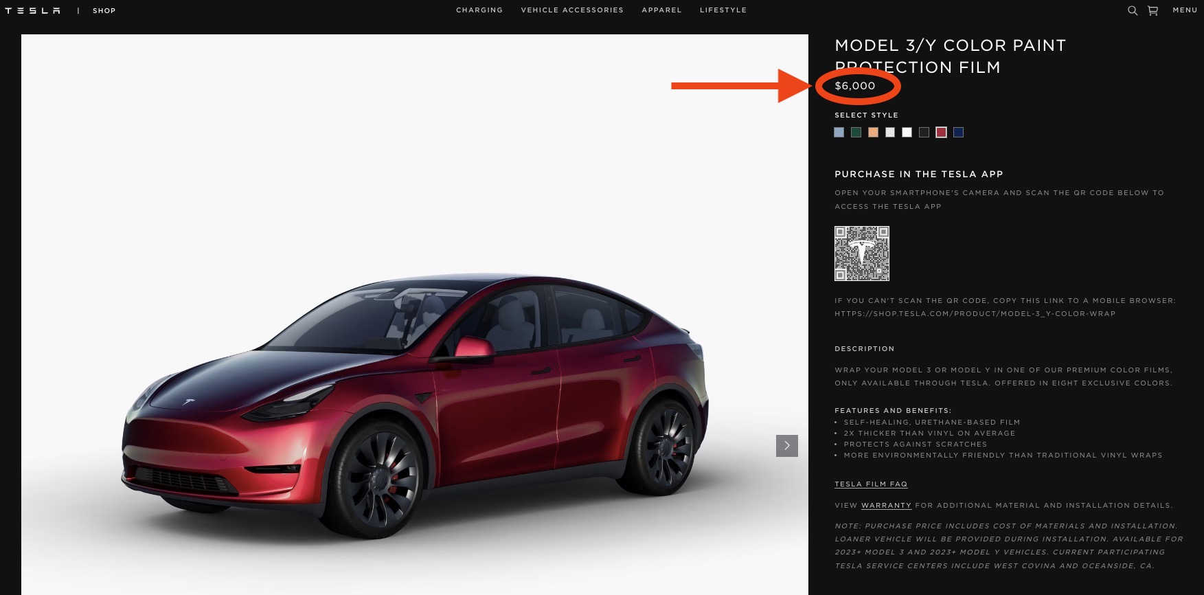 Tesla Slashes Official Car Wrap Color Prices Adds New Color   Tesla Wrap 6000 