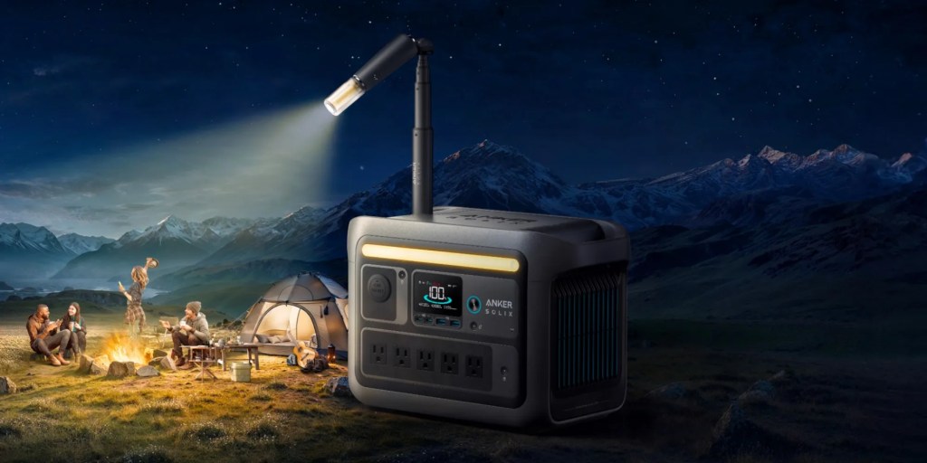 Anker's new SOLIX C800 Plus portable power station with stowable camping lights
