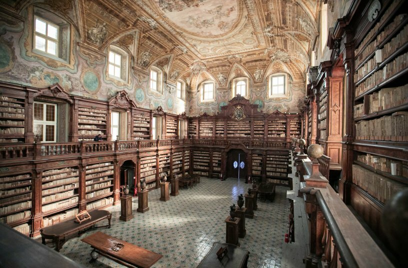 The Library at St. Jerome Monumental Complex in Naples, Italy