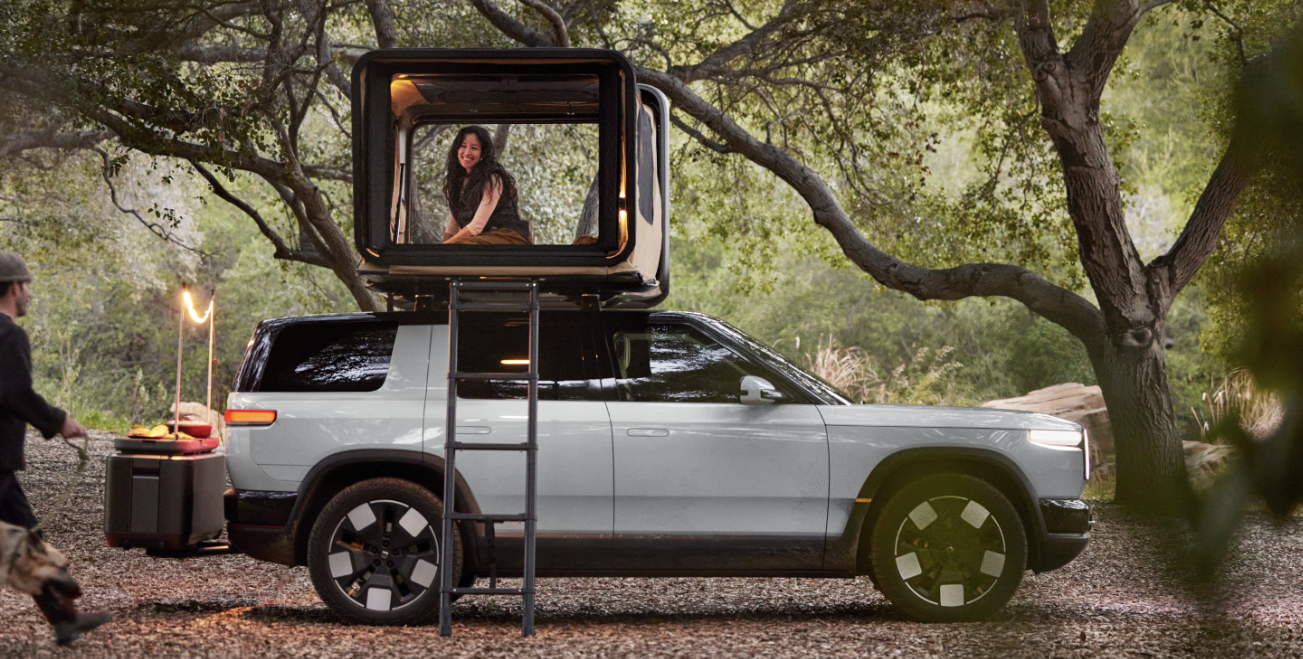 photo of Rivian R2 accessories include revamped kitchen, tent, bike rack, more image
