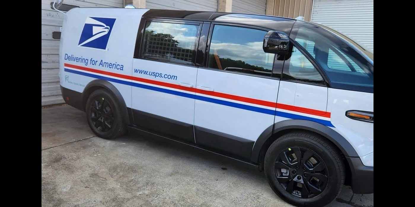 A customized version of Canoo's electric delivery van for the USPS has ...