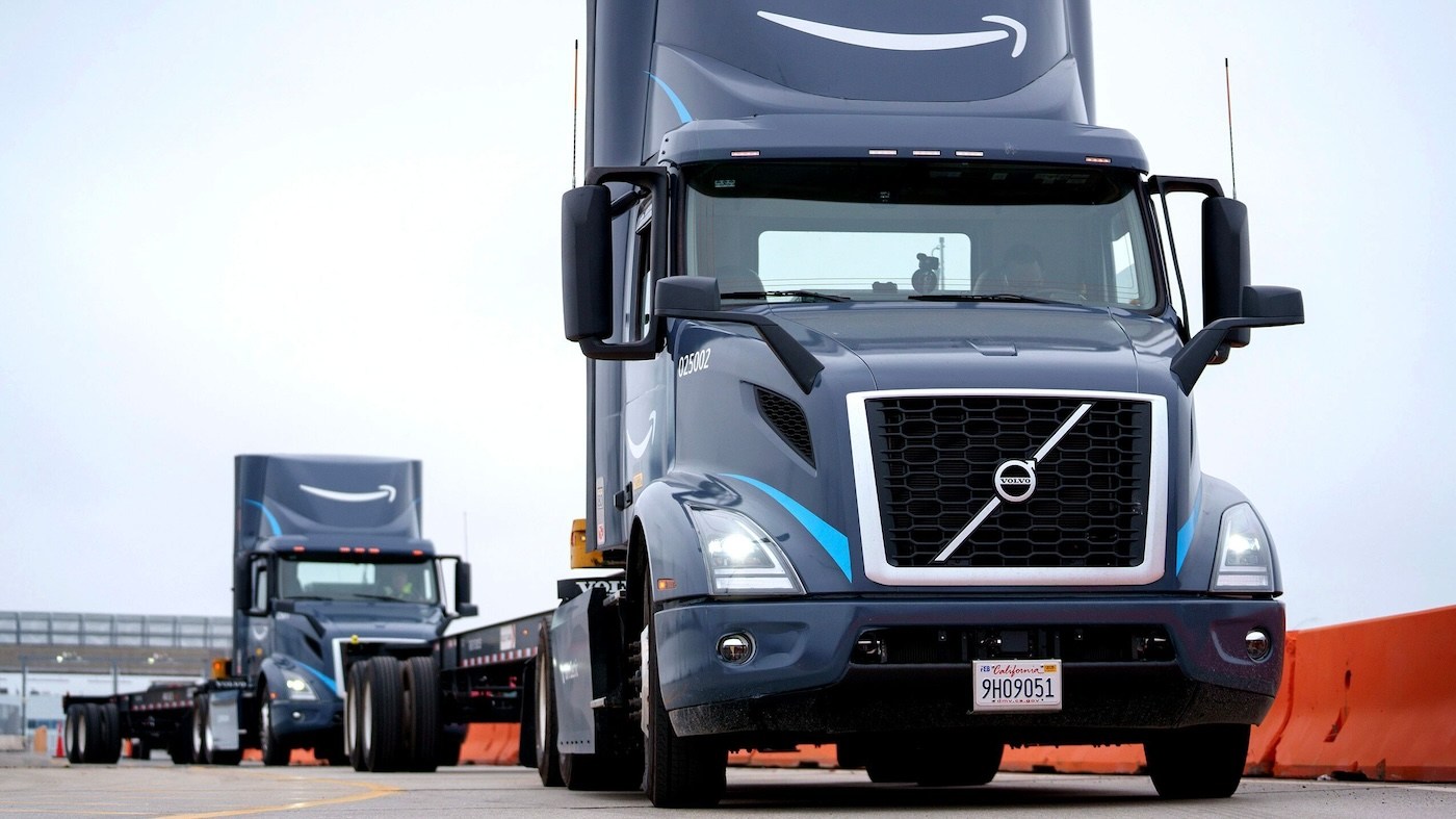 Amazon Rivan Truck Amazon grew its Rivian electric delivery van fleet by 50% in 2025