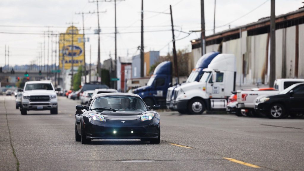 Tesla Roadster RR prototype raw carbon fiber