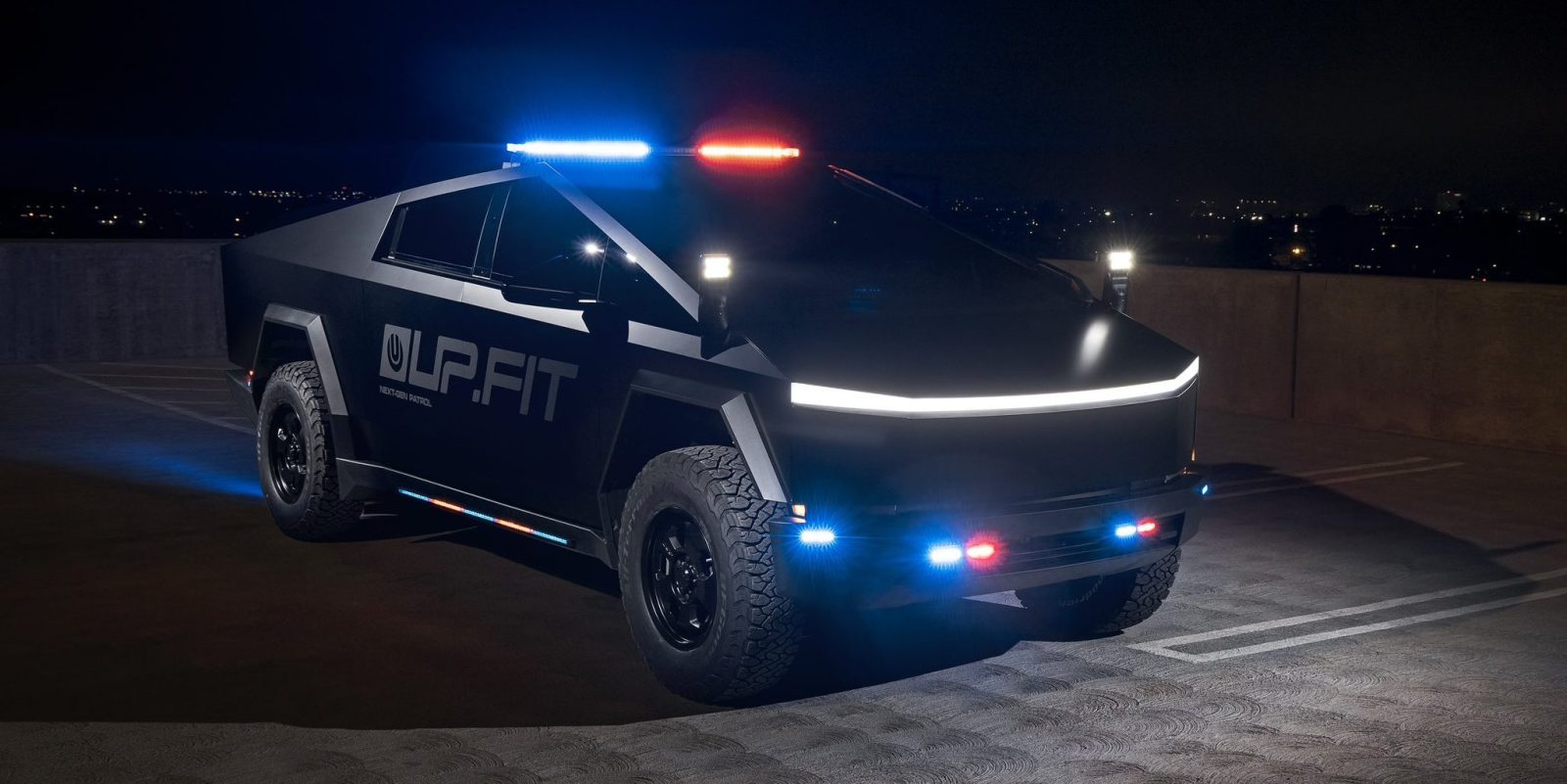 Tesla Cybertruck police vehicle unplugged performance 1