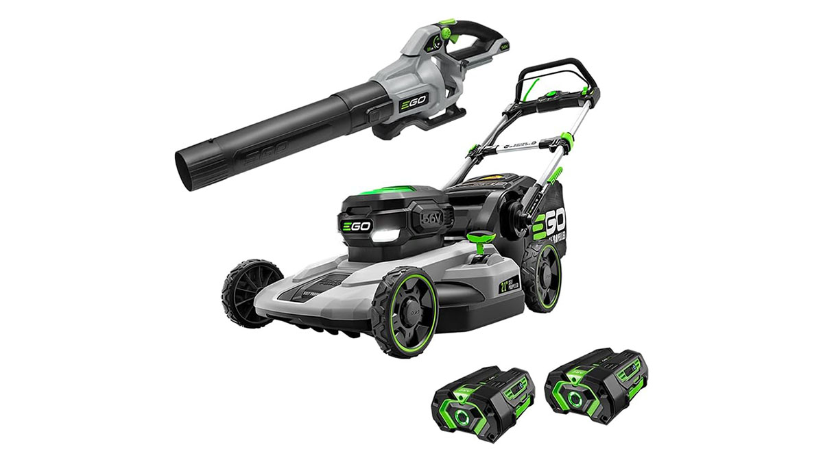 EGO Power+ 56V 21-inch self-propelled lawn mower and 580 leaf blower combo 