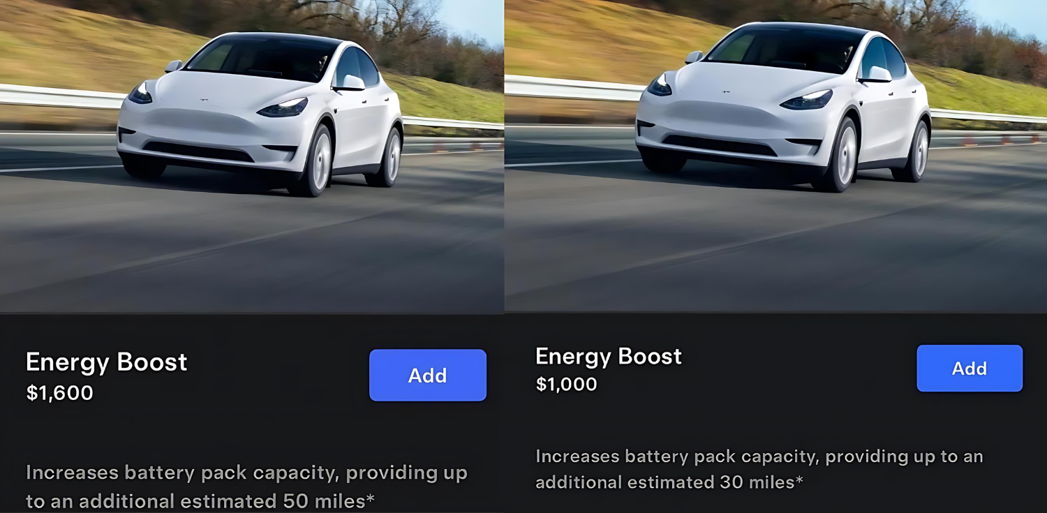 Tesla Model Y Energy Boost