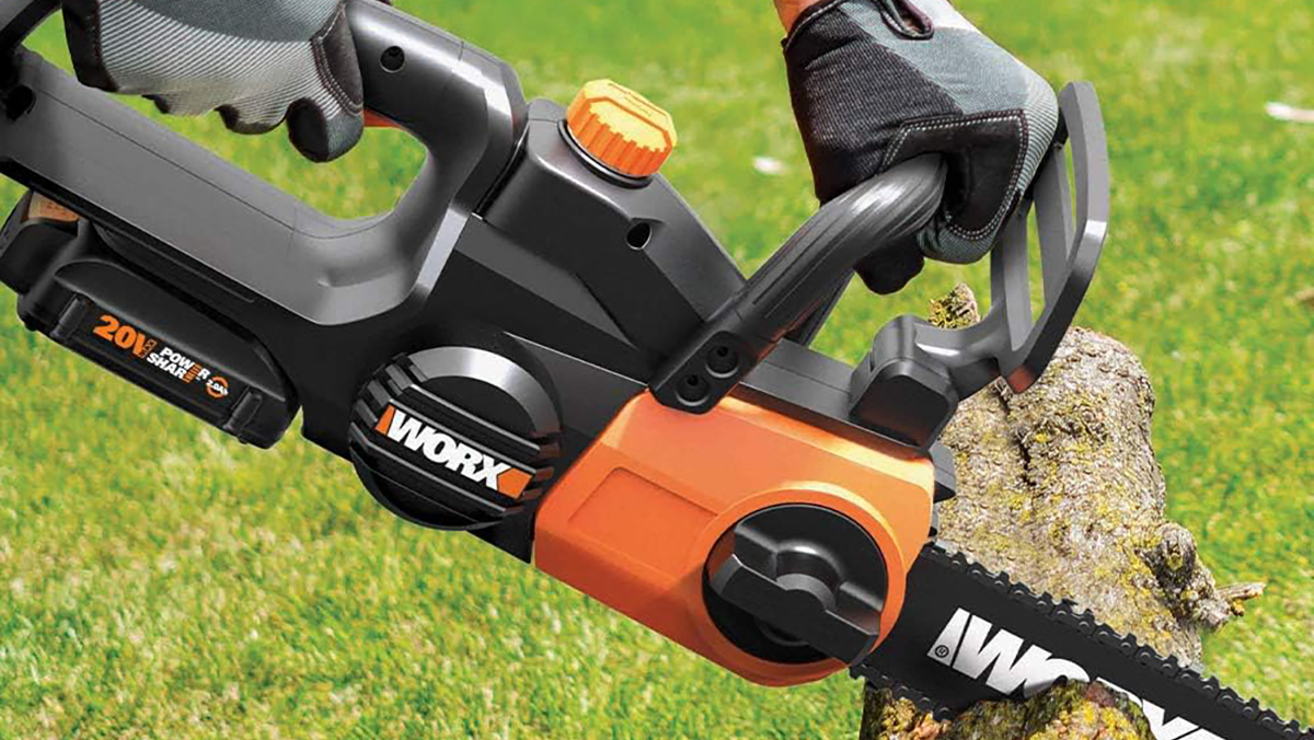 Worx 20V PowerShare 10-inch cordless electric chainsaw within post for Lectric 4th of July sale with XP 3.0 Long-Range e-bike