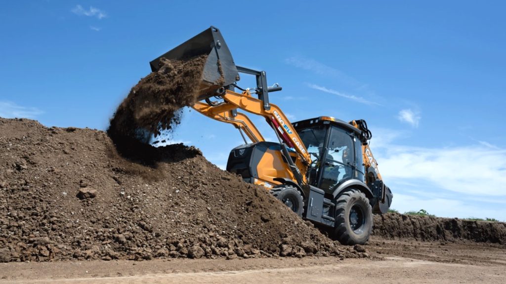 CASE 580EV electric backhoe