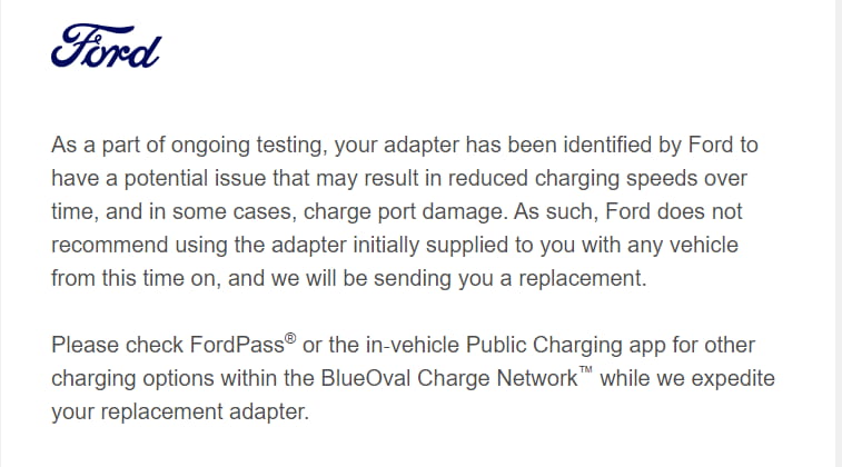 Ford replacing NACS adapters - Auto Recent