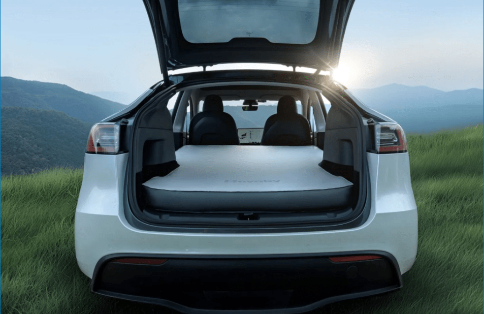 Tesla Model Y Havnby air mattress adds stars to Camp Mode