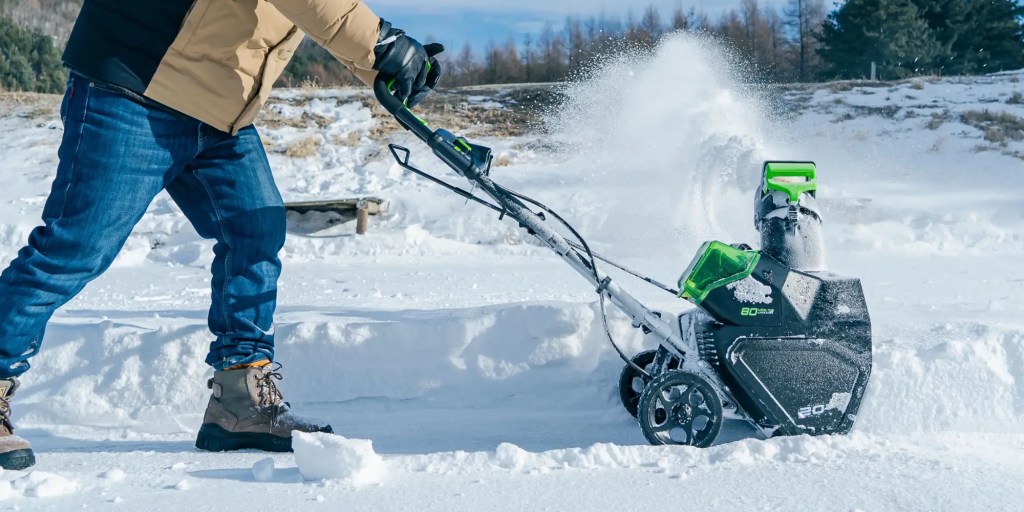 greenworks snow blower and snow shovel kit