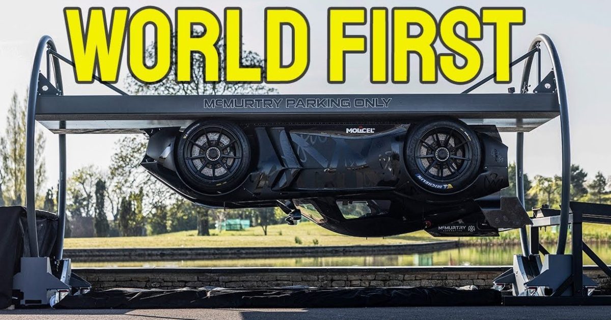 The madlads did it: world's fastest EV drives upside-down & beat an F1 car, too