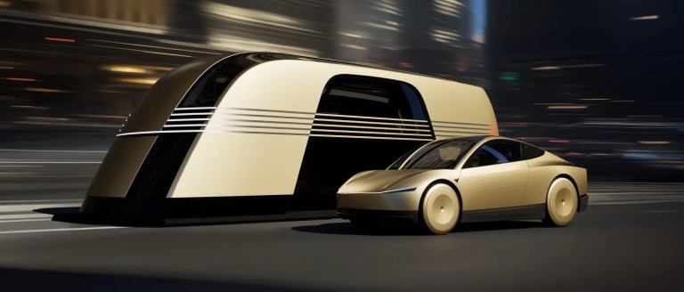 Tesla Cybercab and robovan