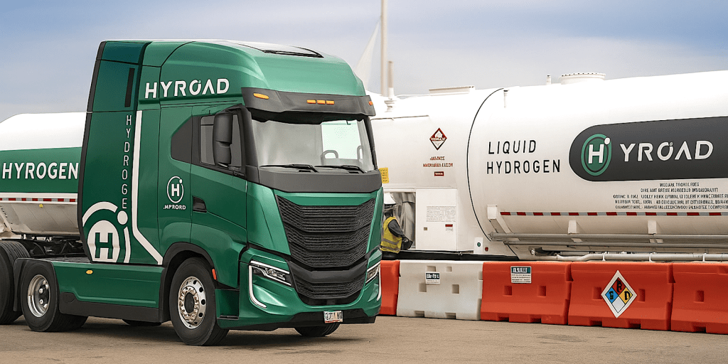 Nikola Tre HCEV w/ Hyroad livery; via ChatGPT.