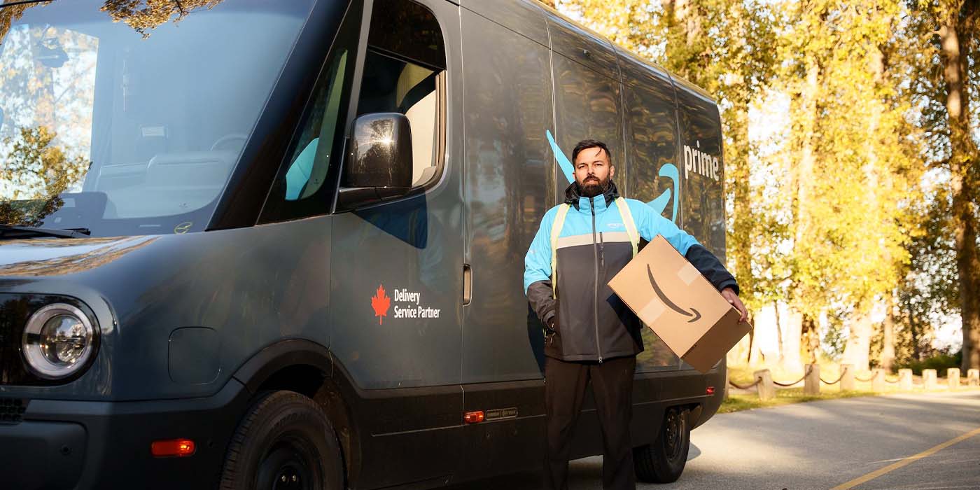 Rivian’s first electric delivery vans are hitting the road in Canada with Amazon