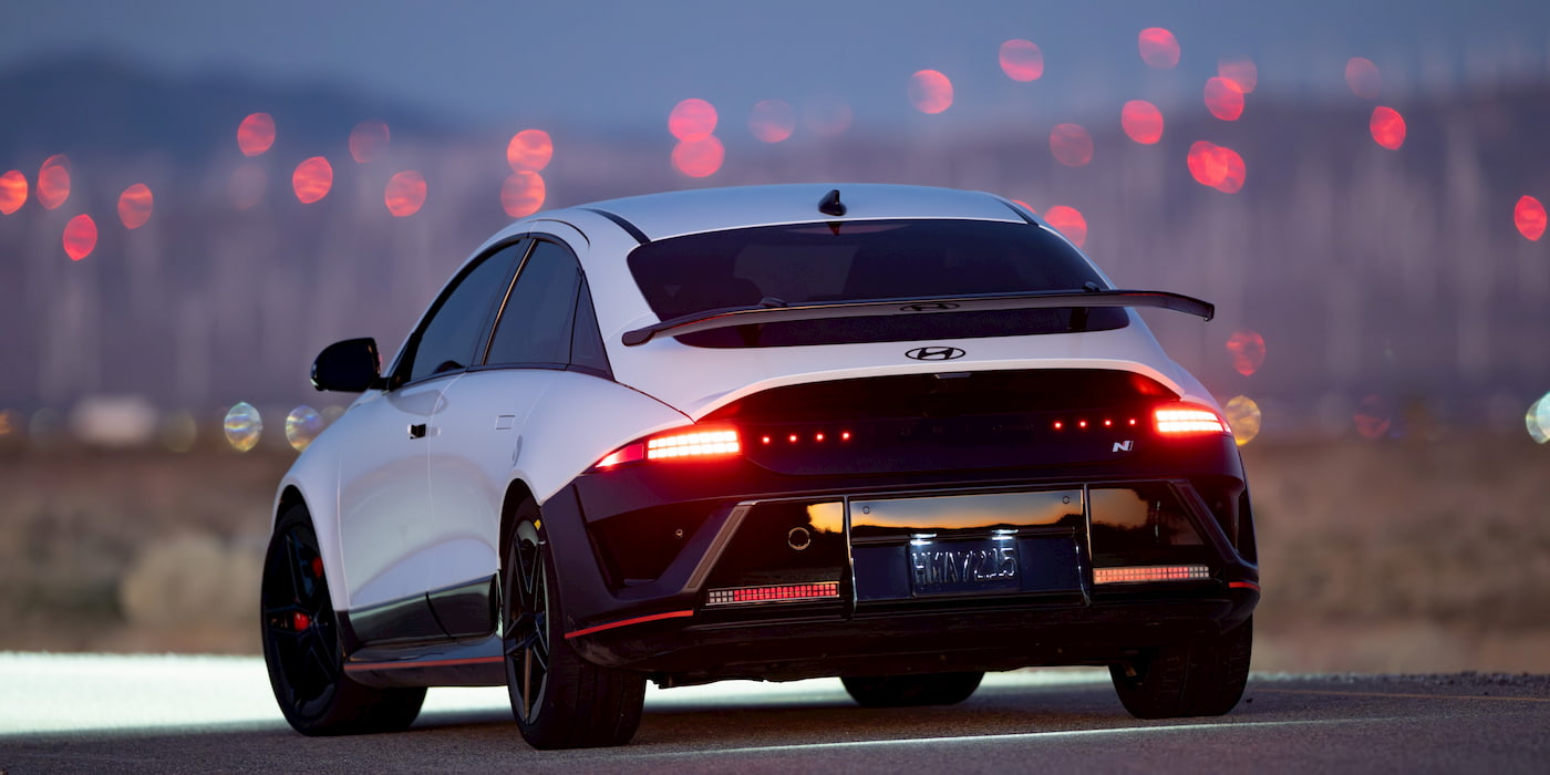 Watch Hyundai’s electric sports car take off like an absolute animal, fake shifting and all