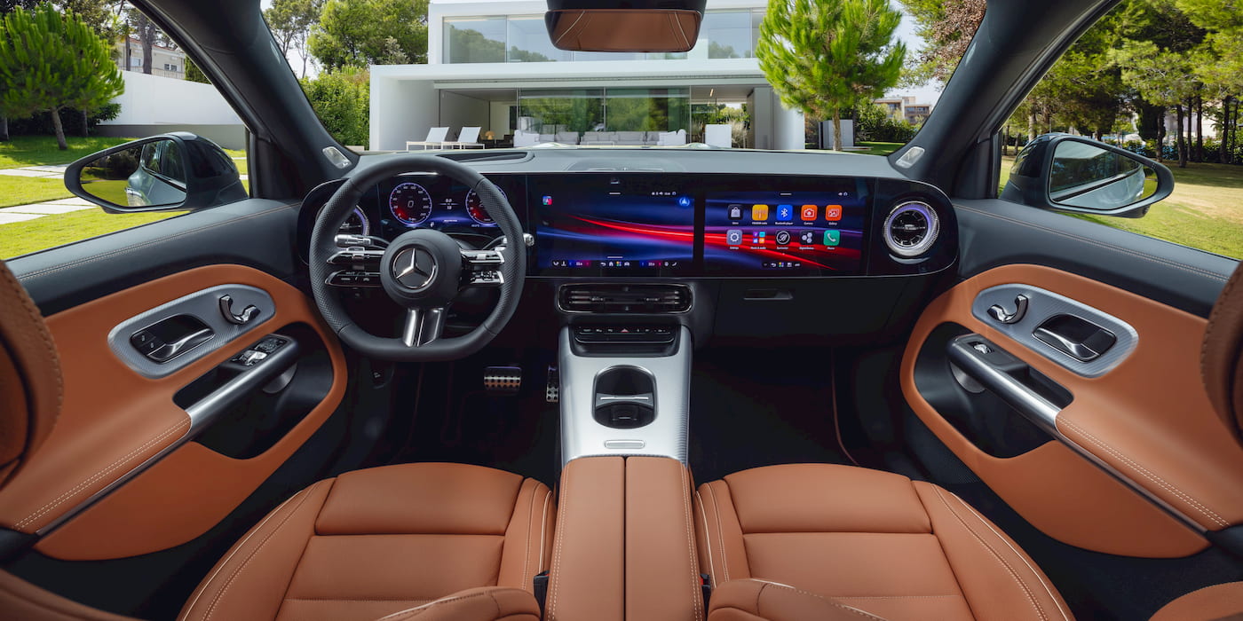 Mercedes gives first look at the GLB EV interior and it’s loaded with massive screens  [Images]