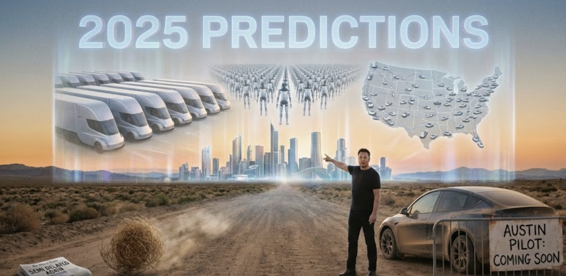 Elon Musk’s top 5 Tesla predictions for 2025 that didn’t happen