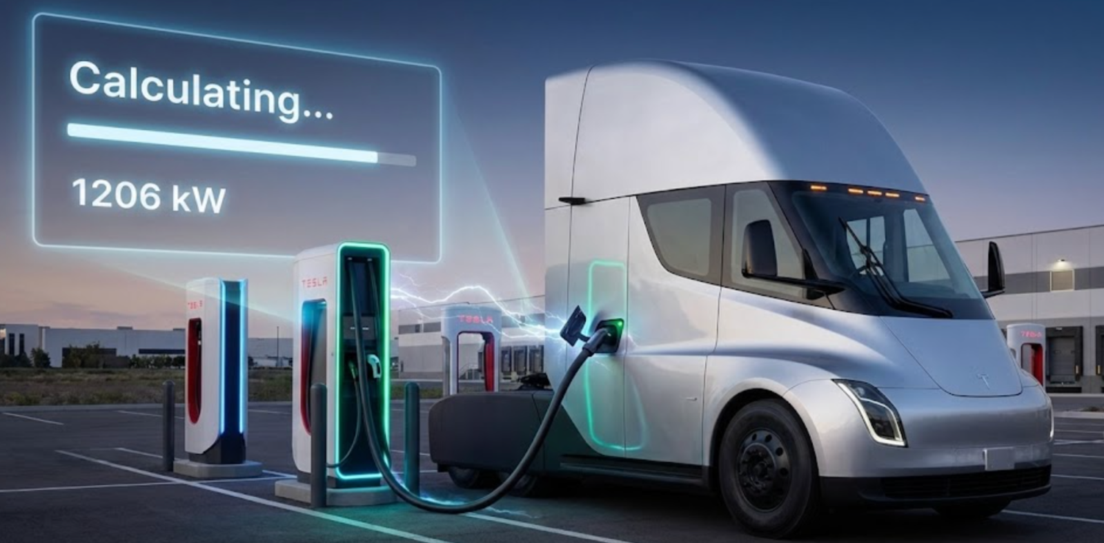 Tesla Semi charge rate