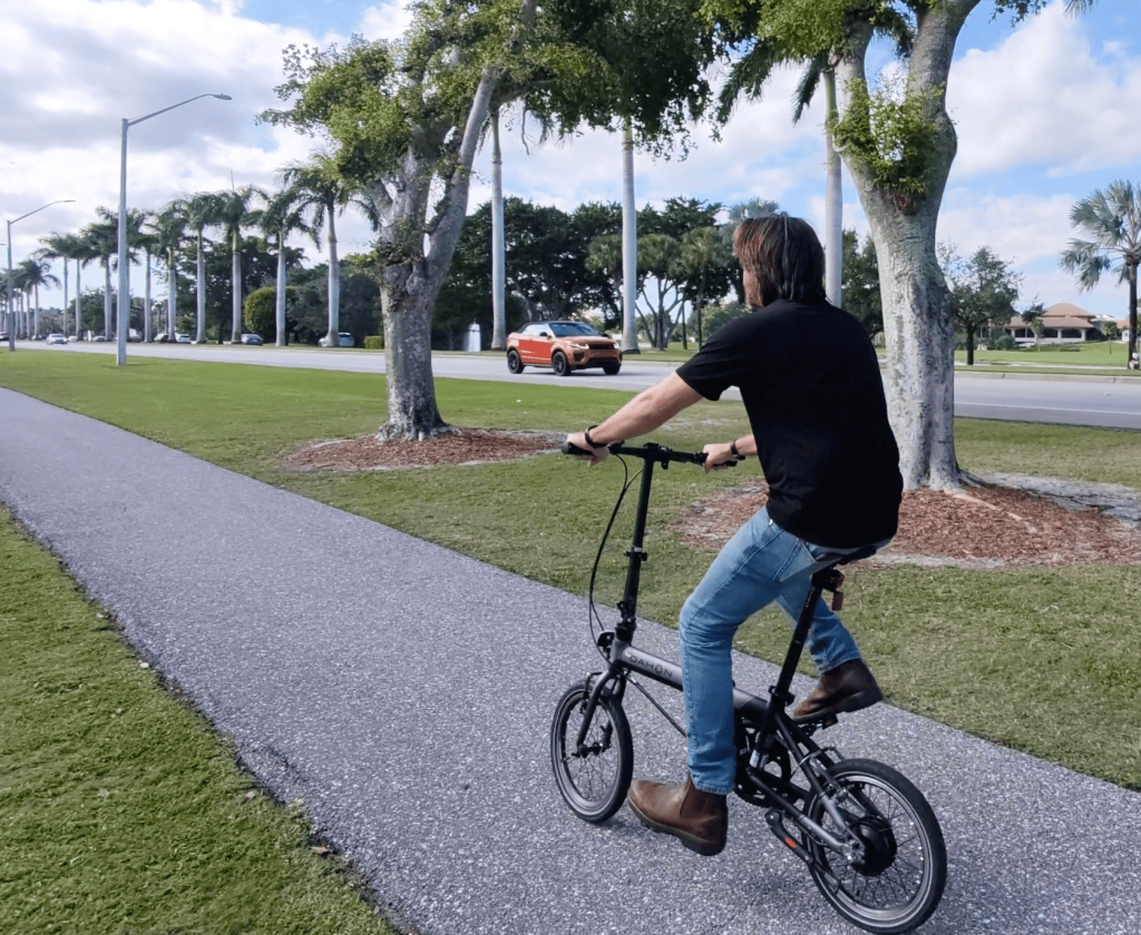 An e-bike on a multi-use path