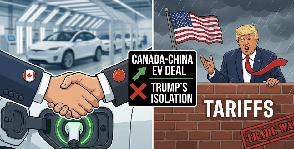 Canada & China Cozy Up: EV Tariffs on the Chopping Block as Trump Isolates Allies