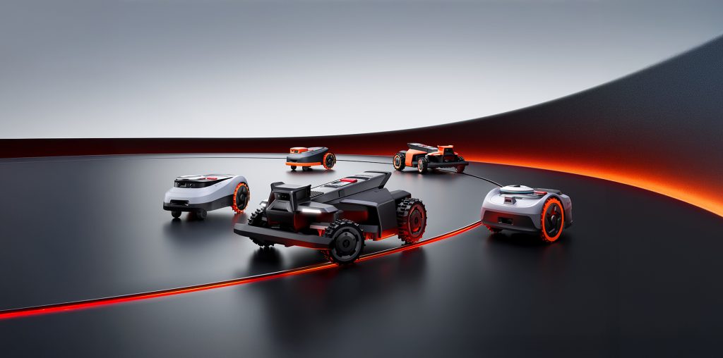 promotional CES 2026 banner for Segway Navimow robot lawn mowers