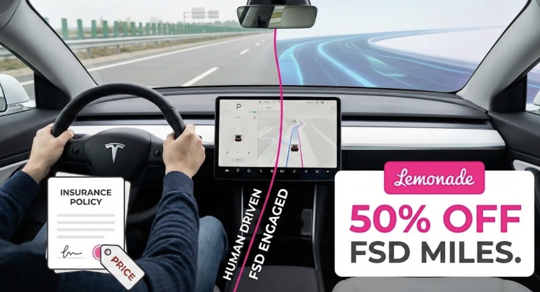 Lemonade launches Tesla FSD insurance with 50% discount – bigger than Tesla’s own