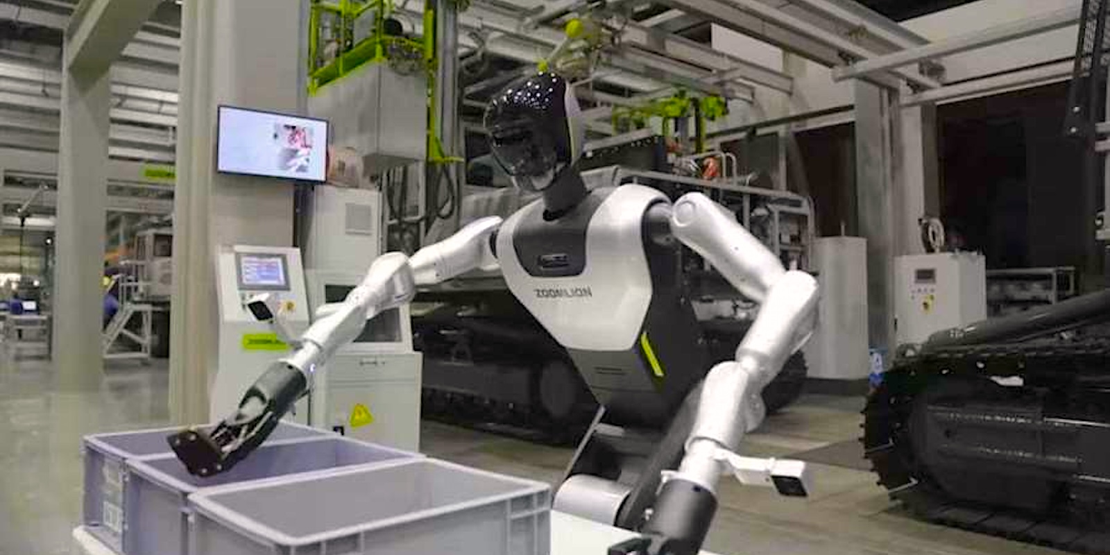Humanoid robots build a new excavator every 6 minutes, RIGHT NOW