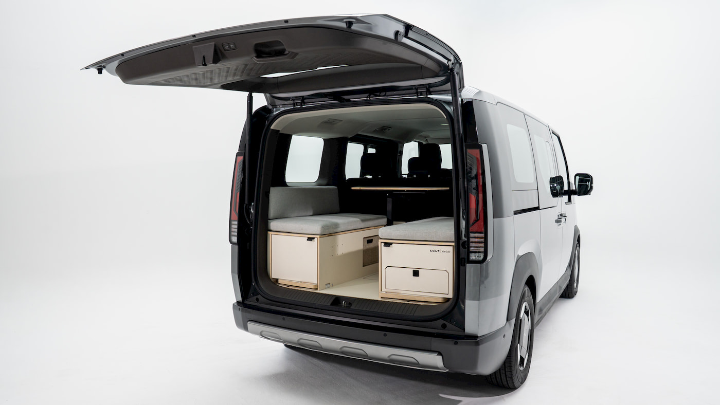 Kia’s electric van gets its first camping kit that turns the PV5 into a campsite in minutes