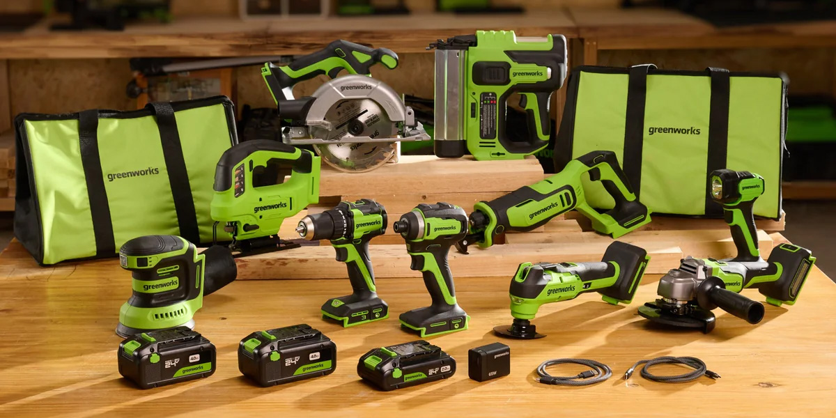 Greenworks 10-piece power tool combo kit