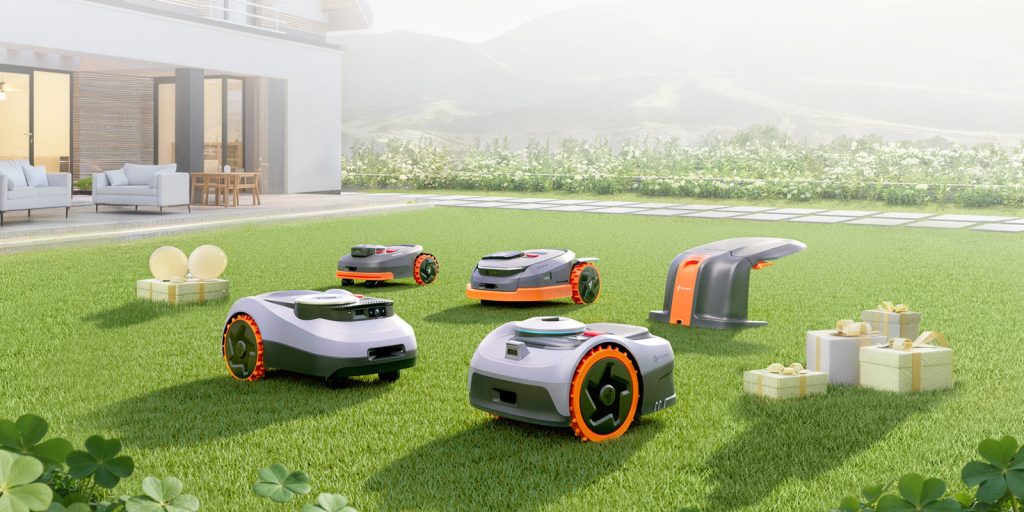 segway navimow robot lawn mowers in grass yard