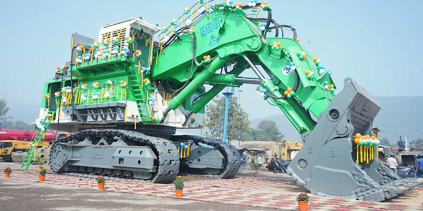 MASSIVE 600 ton Liebherr mining excavator converted from diesel to electric