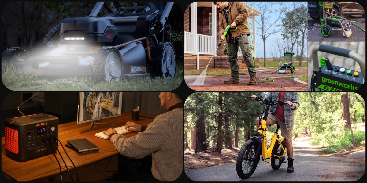 Worx $360, Greenworks Washer $350, Jackery $500 Off