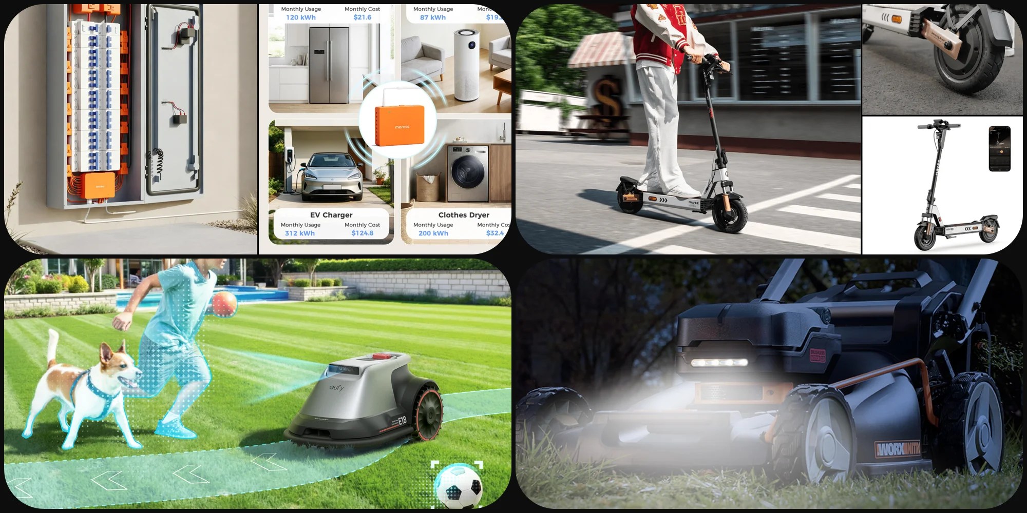 NAVEE 34-mile G5 Pro electric scooter $560 Amazon low, meross smart electrical panel energy monitor $160, more