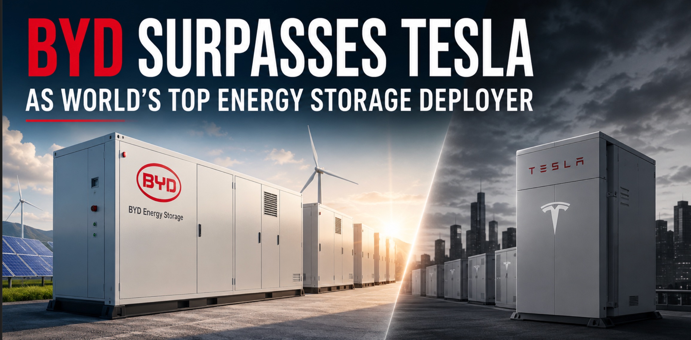 BYD surpasses Tesla in storage