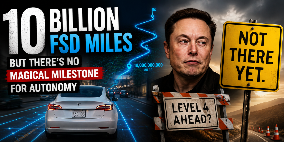 Tesla Hits 10B FSD Miles, But Safety Lags Behind Waymo