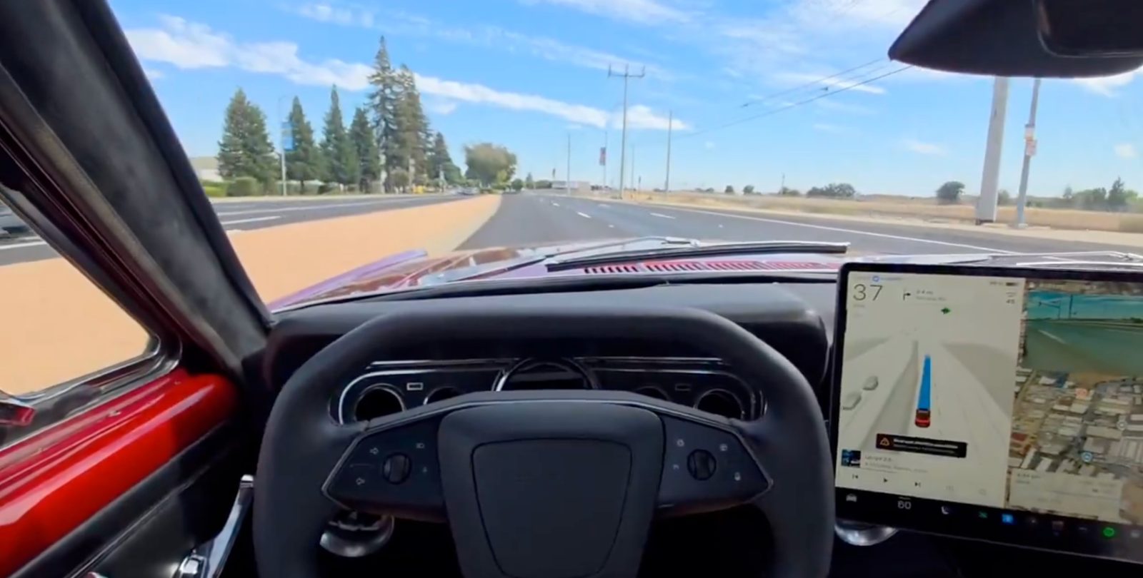 Tesla FSD in Mustang