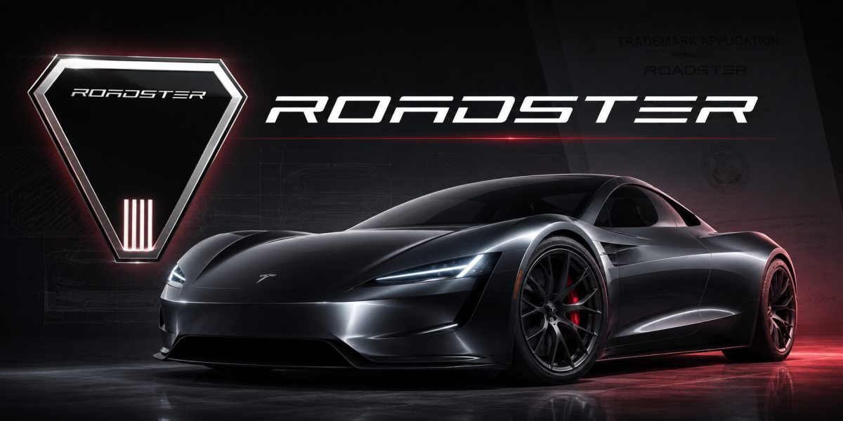 Tesla files Roadster trademarks, adds triangular badge