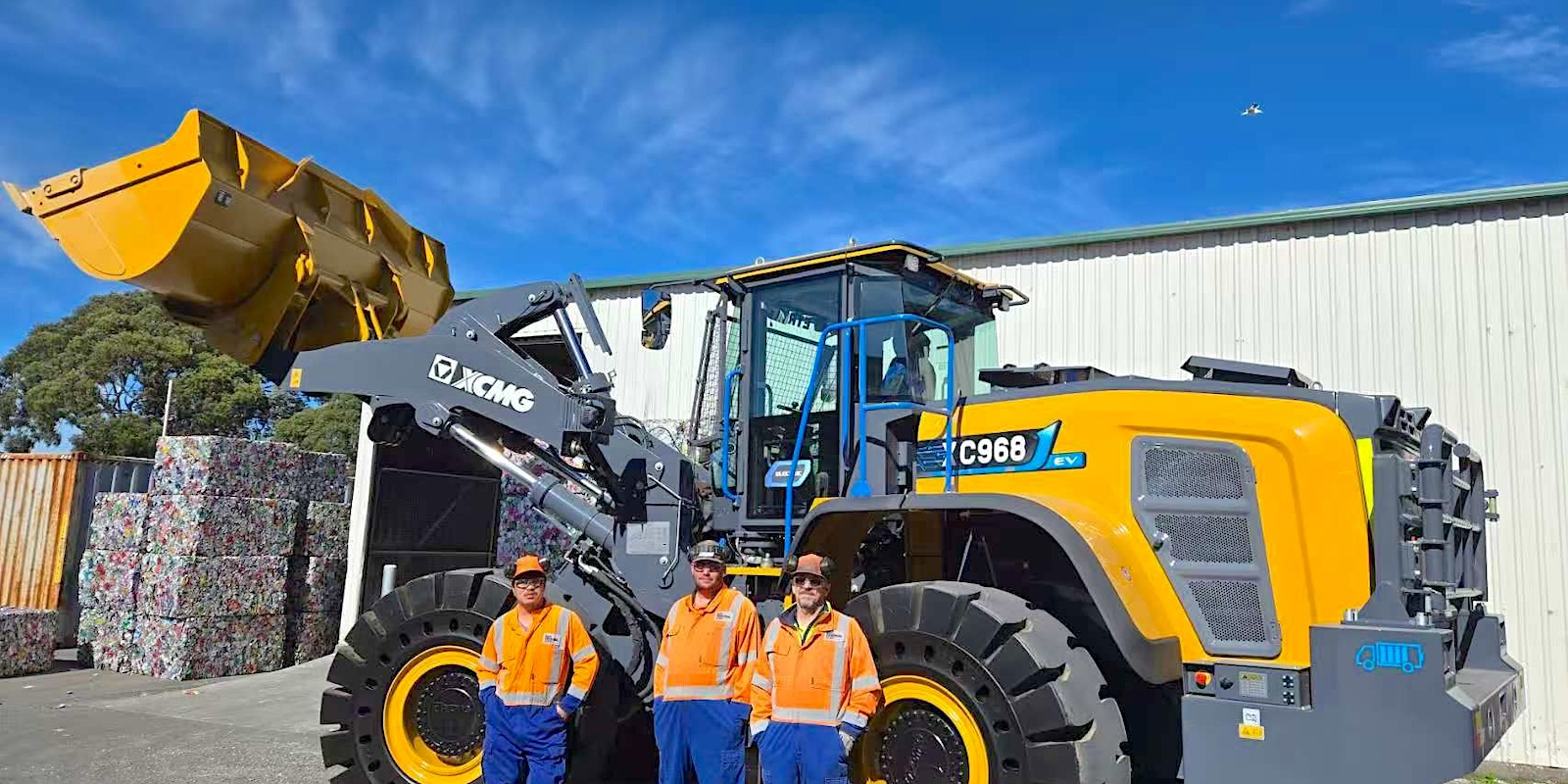These seven 20t class XCMG Group BEV loaders have run a combined 17,370 hours using a total of 412,000kWh in New Zealand