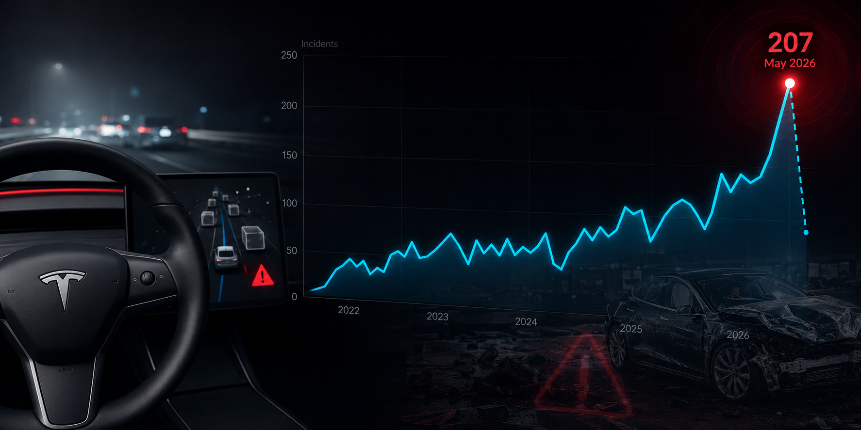 Tesla Autopilot and FSD crashes hit record 207 in a single&hellip;