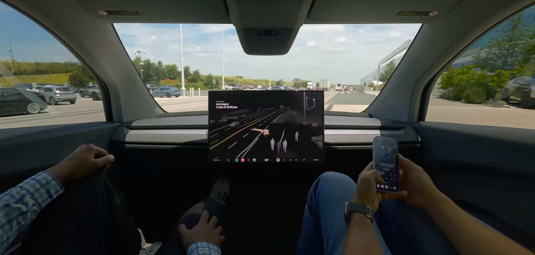 Tesla Cybercab ride Giga Texas