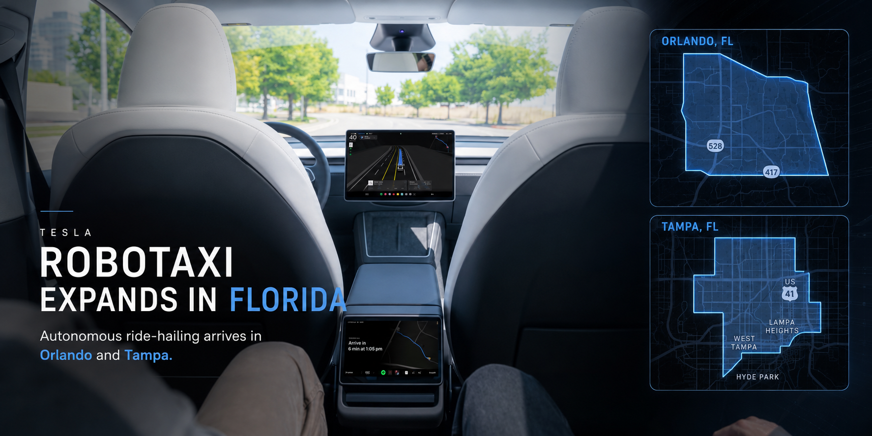 Tesla adds Robotaxi in Tampa and Orlando as Austin stalls at…