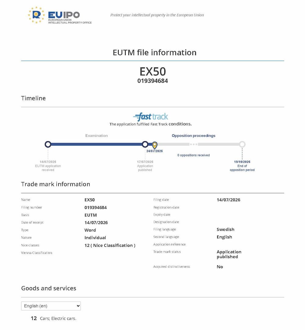Volvo-EX50-trade-mark