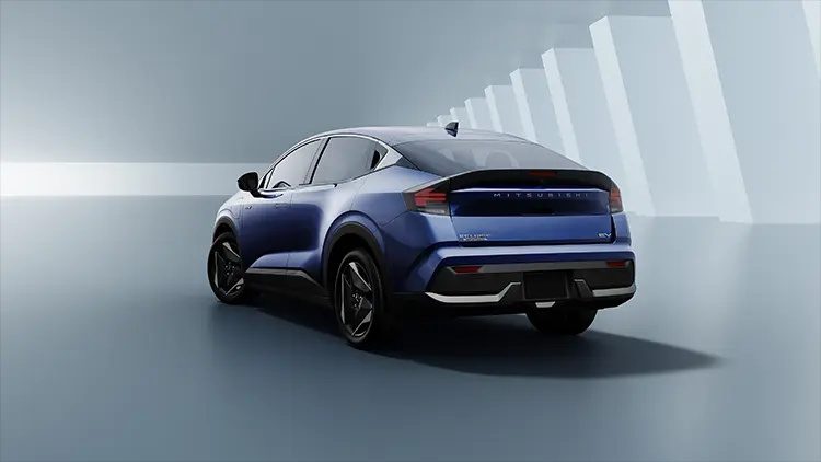 2027 Mitsubishi Eclipse Sportback EV, rear three-quarter view