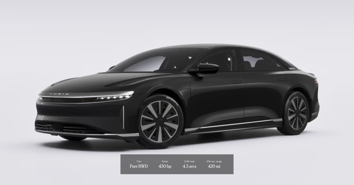 Lucid Unveils 2027 Air EV Lineup with New Stealth Package