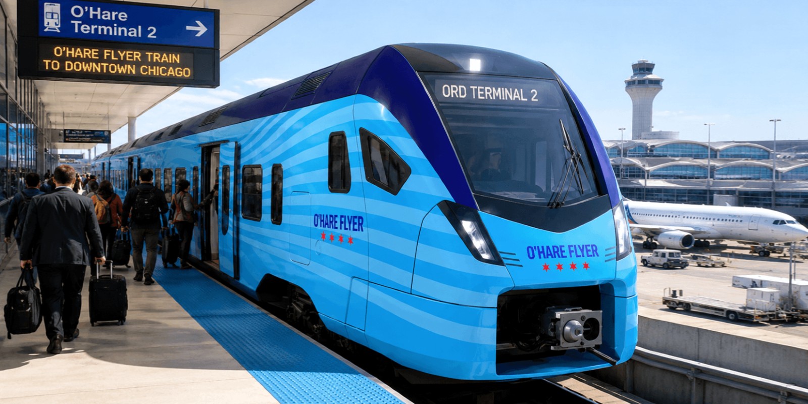 O’Hare Flyer Train for $2.25bn: Get from ORD Airport to Downtown Chicago in 15 Minutes