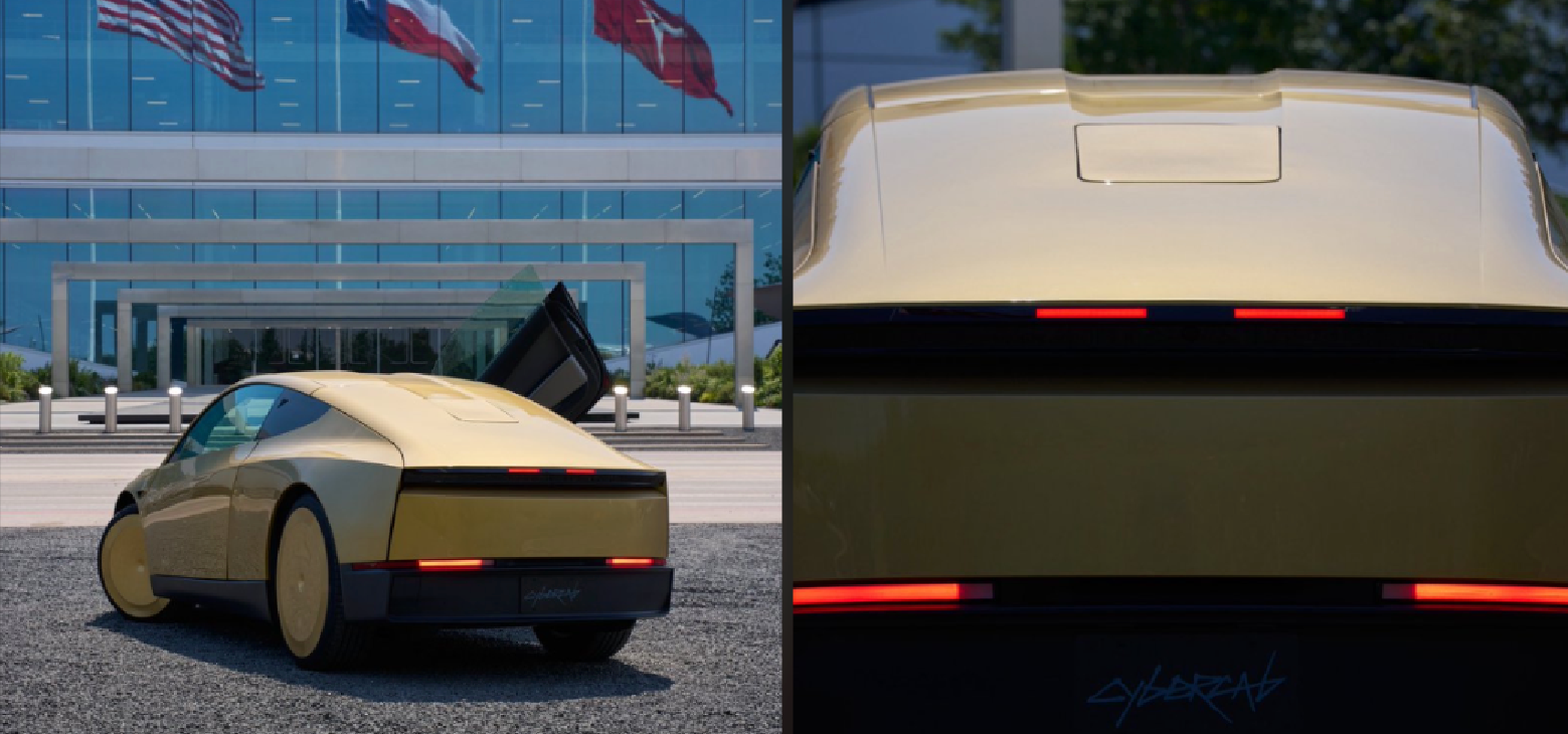 Tesla unveils first Cybercab with Starlink antenna integrated